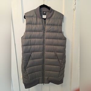 New Balance Women's Long Gray Puffer Vest